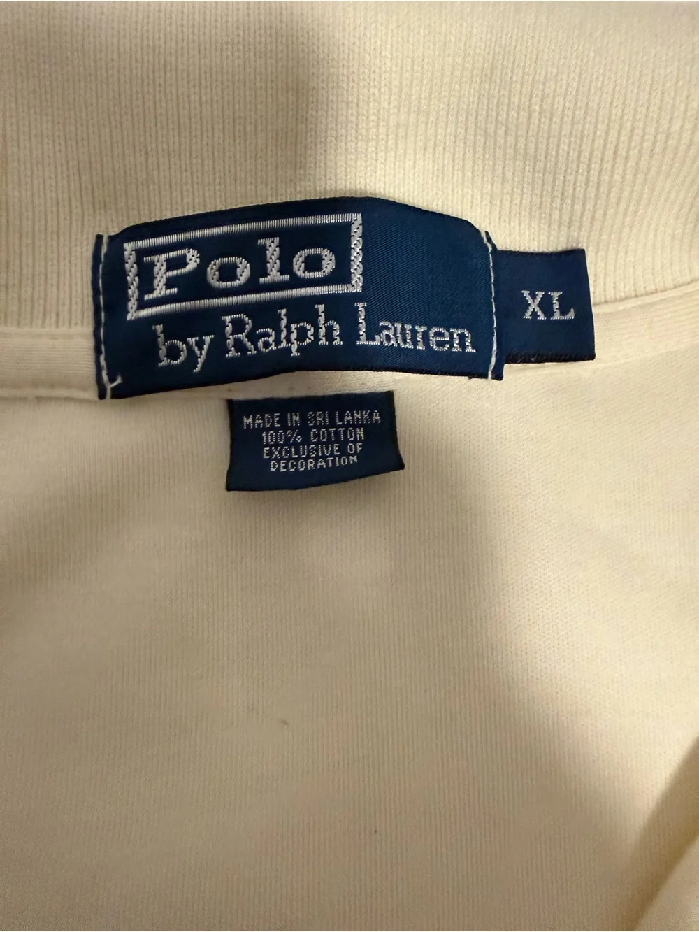 Ralph Lauren Polo Shirt in Light Cream with Embroidered Pony